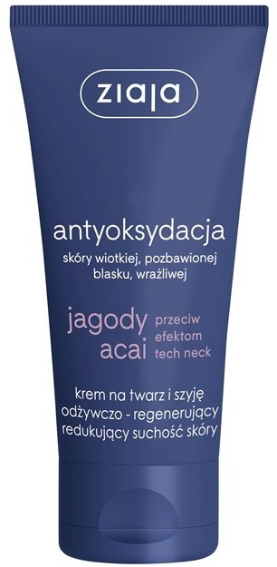 Ziaja Acai Berry tápláló regeneráló krém az arcra és a nyakra  50 ml