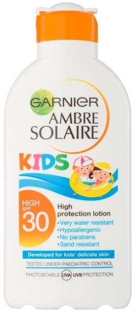 Garnier Ambre Solaire Kids napvédő tej gyermekeknek SPF 30  200 ml