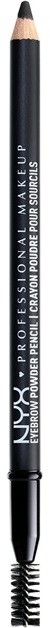 NYX Professional Makeup Eyebrow Powder Pencil szemöldök ceruza kefével árnyalat 09 Black 1,4 g
