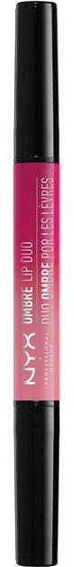 NYX Professional Makeup Ombre Lip Duo rúzs + szájceruza árnyalat Pink Bubbles & Caviar 0,45 g + 0,14 g