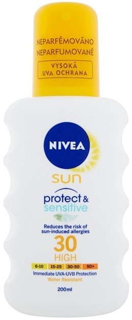Nivea Sun Pure & Sensitive napozó spray SPF 30  200 ml
