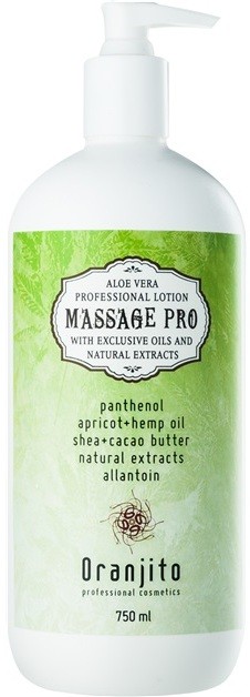 Oranjito Massage Pro masszázstej aleo verával  750 ml