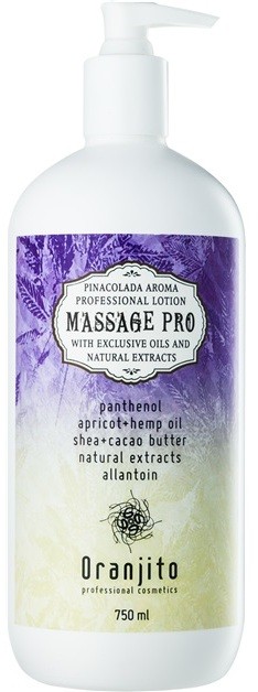 Oranjito Massage Pro masszázstej Pina Colada aromával  750 ml