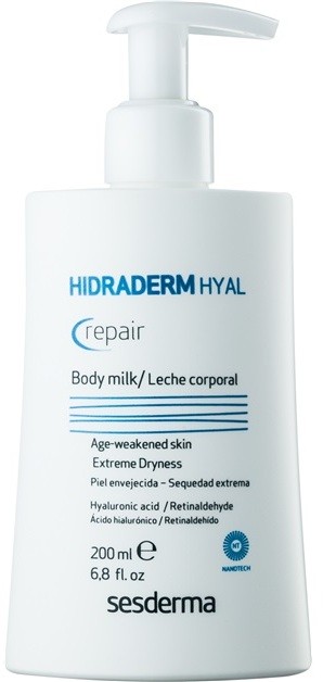 Sesderma Hidraderm intenzíven hidratáló testápoló tej nagyon száraz bőrre  200 ml