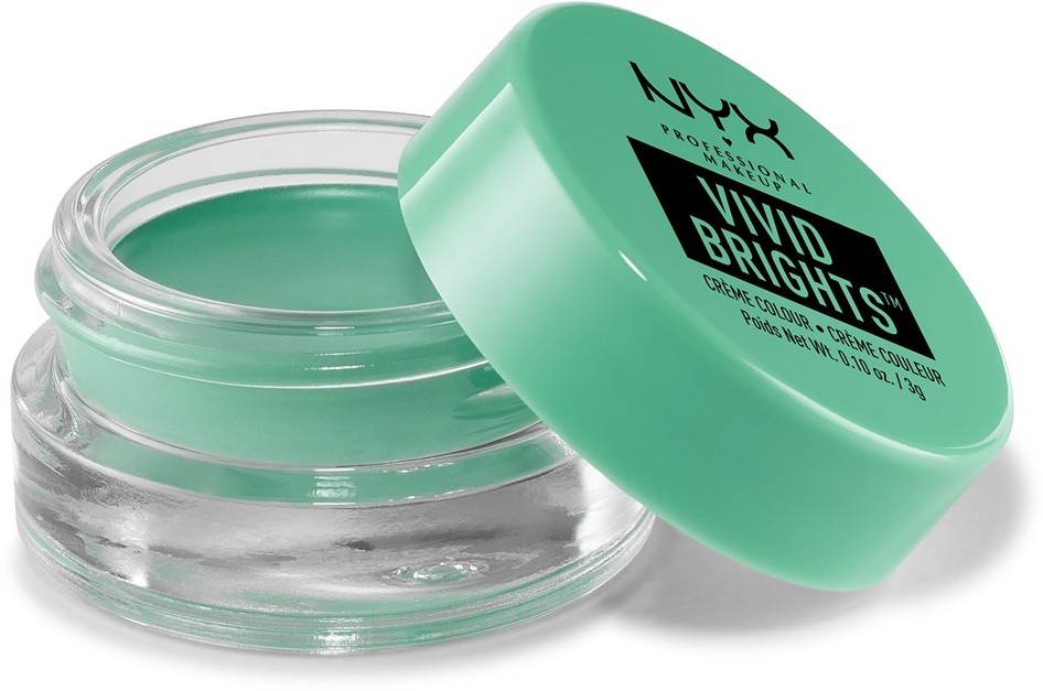 NYX Professional Makeup Vivid Brights krémes szemhéjfestékek és szemhéjtusok árnyalat 02 Aqua Sapphire 3 g