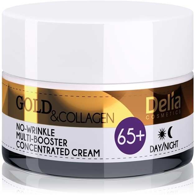Delia Cosmetics Gold & Collagen 65+ ránctalanító krém regeneráló hatással  50 ml
