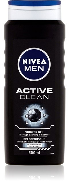 Nivea Men Active Clean tusfürdő gél  arcra, testre és hajra uraknak  500 ml