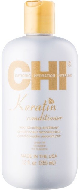 CHI Keratin keratinos kondicionáló száraz és rakoncátlan hajra parabénmentes  355 ml