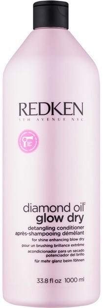 Redken Diamond Oil Glow Dry élénkítő kondicionáló a fényes hajáért és annak konnyen fésüléséért gyorsabb kifújáshoz