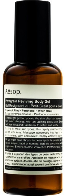 Aésop Body Petitgrain  regeneráló zselé napozás után  150 ml