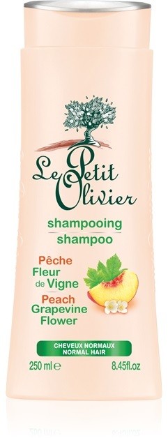 Le Petit Olivier Peach & Grapevine Flower sampon normál hajra  250 ml