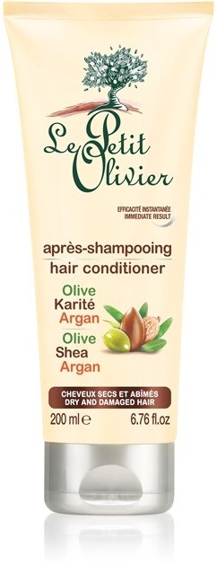 Le Petit Olivier Olive, Shea & Argan kondicionáló száraz és sérült hajra  200 ml