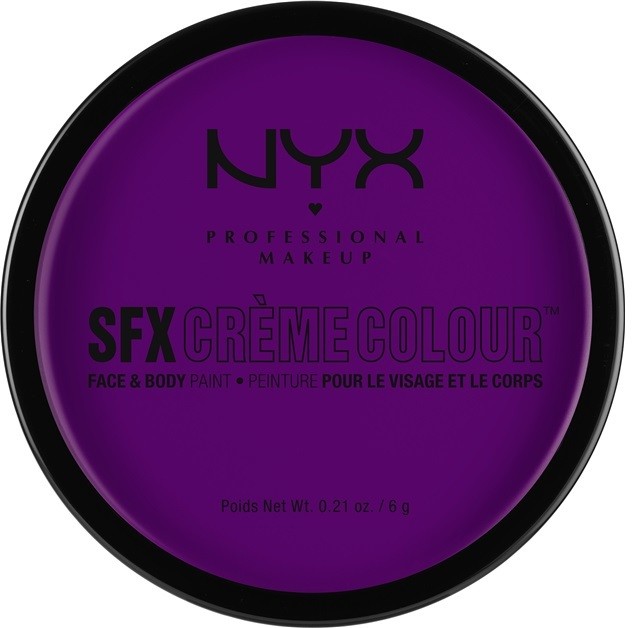 NYX Professional Makeup SFX Creme Colour™ make-up arcra és testre árnyalat 06 Purple 6 g