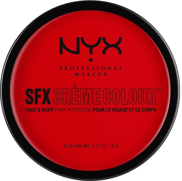 NYX Professional Makeup SFX Creme Colour™ make-up arcra és testre árnyalat 01 Red 6 g