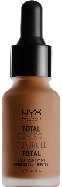 NYX Professional Makeup Total Control folyékony make-up pipettával árnyalat 20 Deep Rich 13 ml