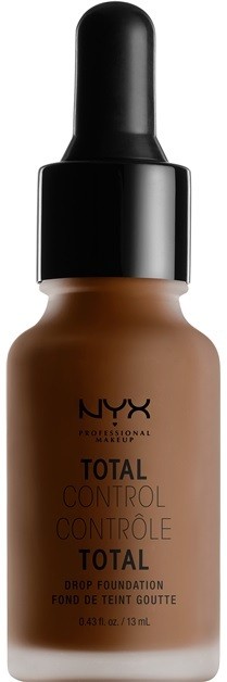 NYX Professional Makeup Total Control folyékony make-up pipettával árnyalat 24 Deep Espresso 13 ml