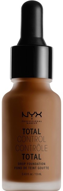 NYX Professional Makeup Total Control folyékony make-up pipettával árnyalat 23 Chestnut 13 ml