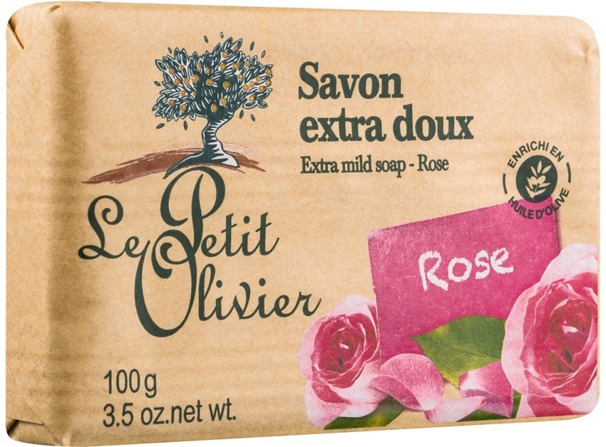 Le Petit Olivier Bath & Shower Rose extra gyengéd szappan  100 g