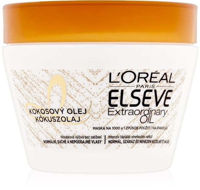 L’Oréal Paris Elseve Extraordinary Oil Coconut tápláló maszk normál és száraz hajra  300 ml