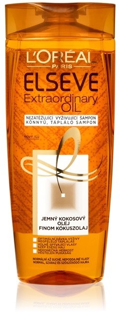 L’Oréal Paris Elseve Extraordinary Oil Coconut tápláló sampon normál és száraz hajra  250 ml