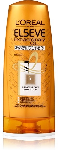 L’Oréal Paris Elseve Extraordinary Oil Coconut tápláló balzsam normál és száraz hajra  200 ml