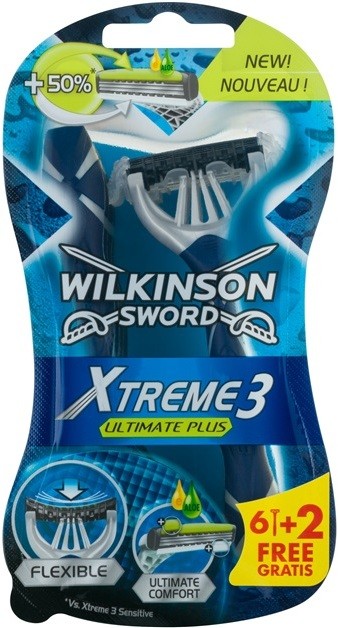 Wilkinson Sword Xtreme 3 Ultimate Plus eldobható borotva 8 db