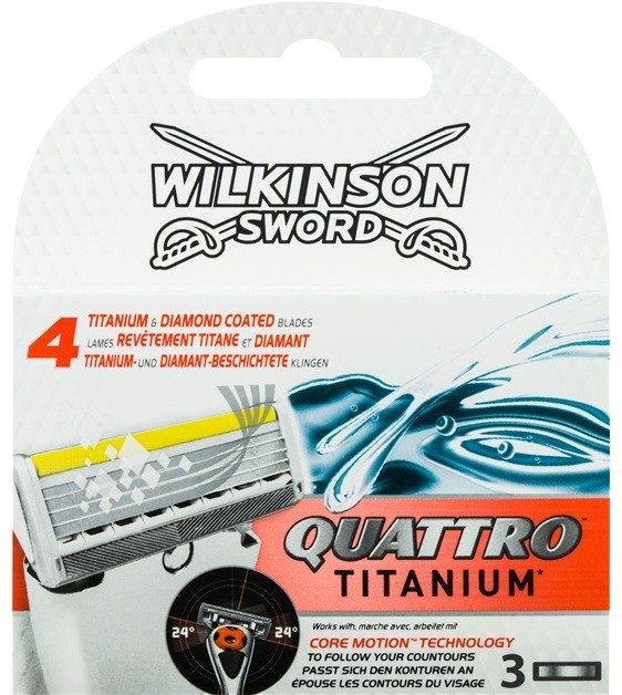 Wilkinson Sword Quattro Titanium tartalék pengék 3 db