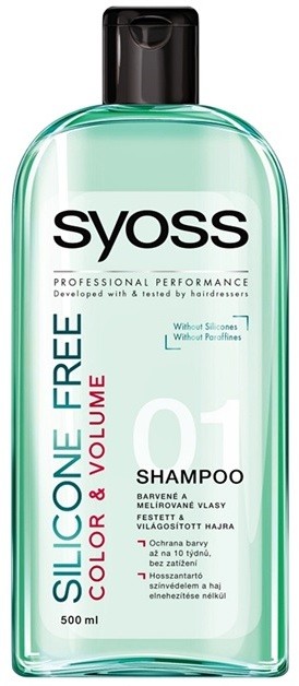 Syoss Silicone Free Color & Volume sampon festett vagy melírozott hajra  500 ml