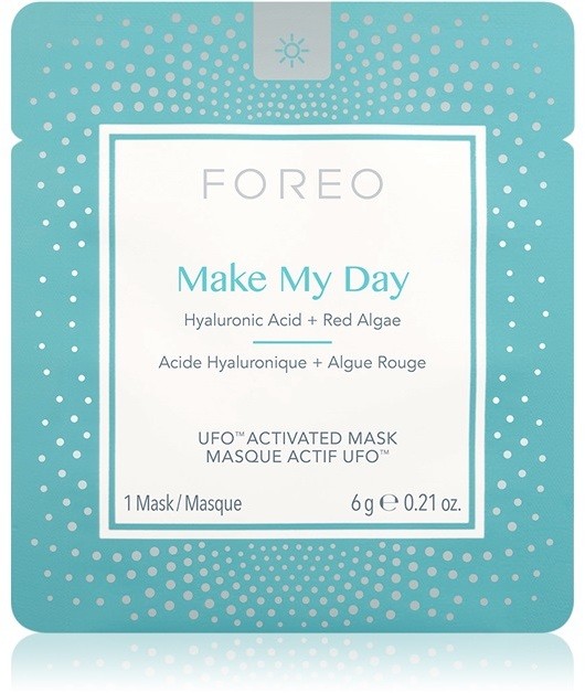 FOREO UFO™ Make My Day ápoló arcmaszk hidratáló hatással  7 x 6 g