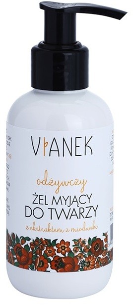 Vianek Nutritious tisztító gél az arcbőrre tápláló hatással orvosi tüdőfű kivonattal  150 ml