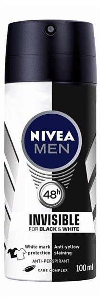 Nivea Men Invisible Black & White izzadásgátló spray uraknak  100 ml