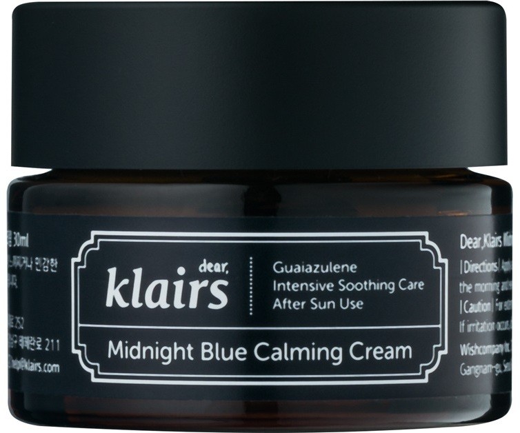 Klairs Midnight Blue nyugtató krém érzékeny bőrre bőrpírre hajlamossággal  30 ml