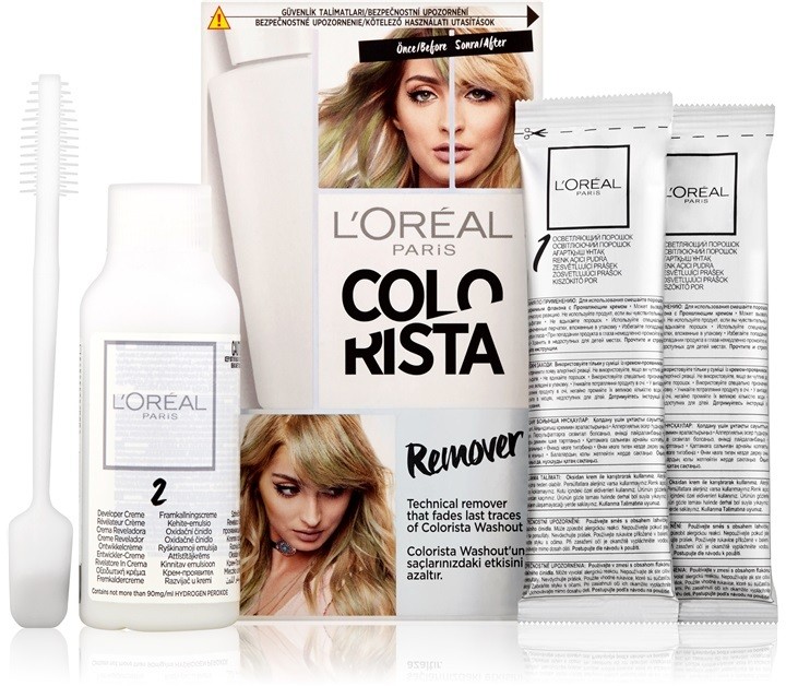 L’Oréal Paris Colorista Remover festékeltávolító készítmény hajra hajra 2 x 15 g + 60 ml