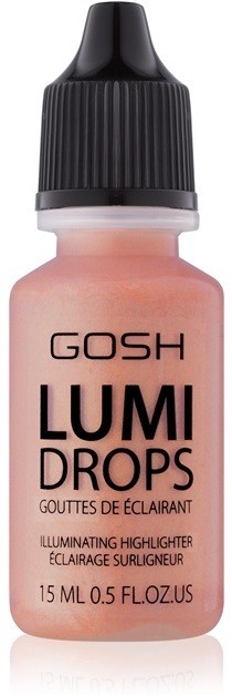 Gosh Lumi Drops folyékony bőrélénkítő árnyalat 004 Peach 15 ml