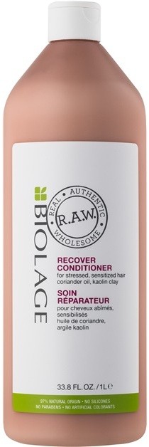 Biolage RAW Recover revitalizáló kondicionáló meggyengült hajra parabénmentes és szilikonmentes  1000 ml