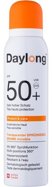 Daylong Protect & Care átlátszó napozó spray SPF 50+  155 ml