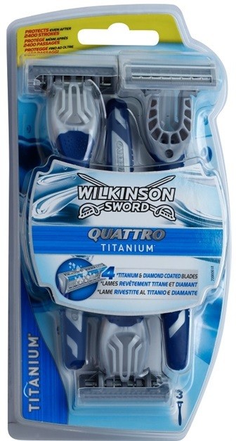 Wilkinson Sword Quattro Titanium eldobható borotva 3 db  3 db