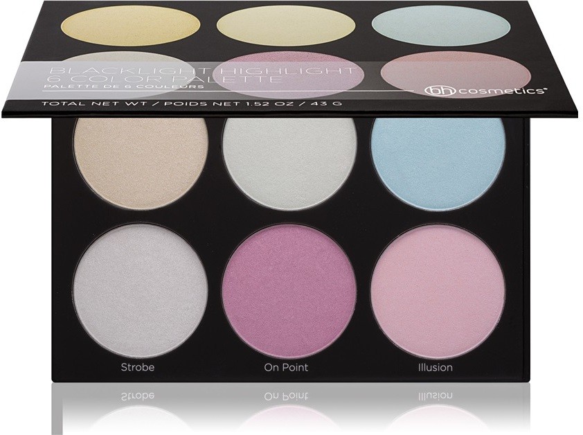 BHcosmetics Blacklight Highlight bőrvilágosító paletta  43 g