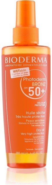 Bioderma Photoderm Bronz védő száraz olaj spray változatban SPF 50+  200 ml