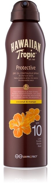 Hawaiian Tropic Protective száraz napozó olaj spray formában SPF 10  180 ml