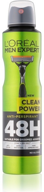 L’Oréal Paris Men Expert Clean Power izzadásgátló spray  250 ml