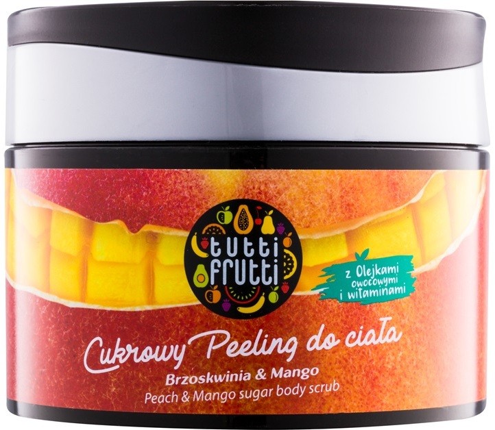 Farmona Tutti Frutti Peach & Mango cukros test peeling  300 g