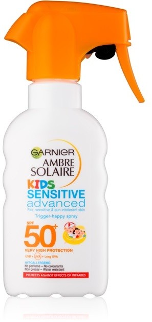 Garnier Ambre Solaire Sensitive Advanced védő spray gyermekeknek SPF 50+  200 ml