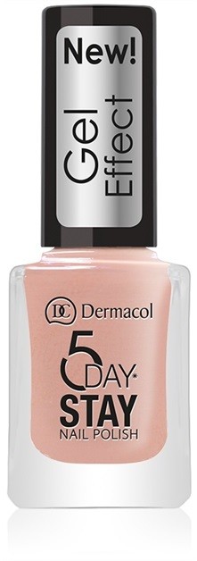 Dermacol 5 Day Stay körömlakk géles hatással árnyalat 27 Parisien Chic 12 ml