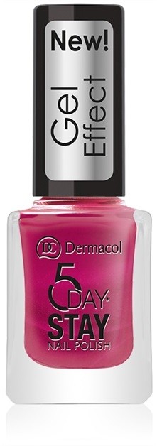 Dermacol 5 Day Stay körömlakk géles hatással árnyalat 30 Chanson 12 ml