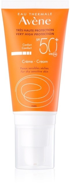 Avène Sun Sensitive védő arckrém száraz és érzékeny bőrre SPF 50+  50 ml