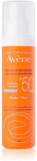 Avène Sun Sensitive védő folyadék normáltól kevert bőrre SPF 50+  50 ml