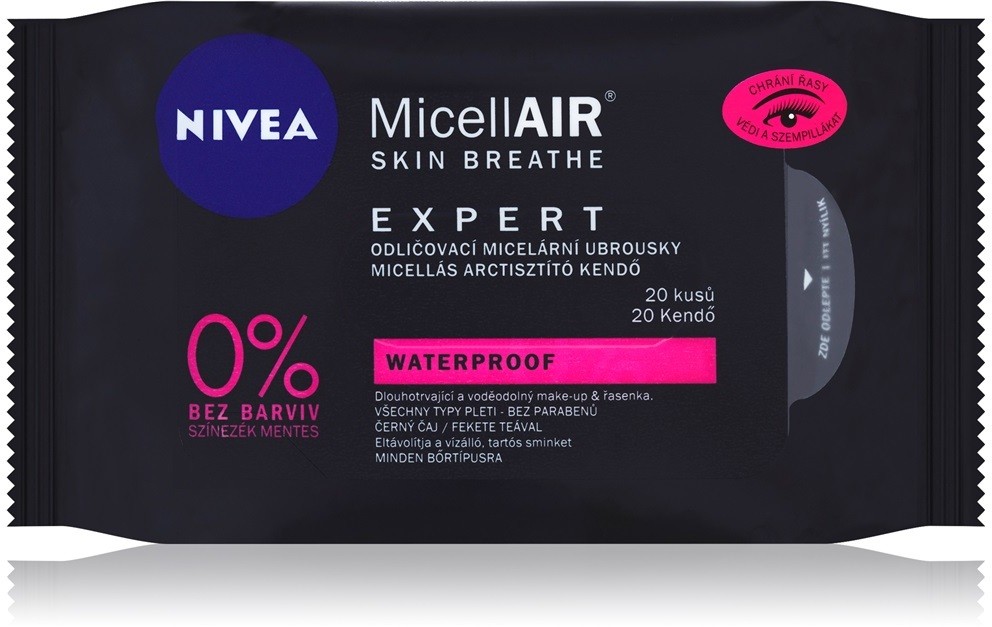 Nivea MicellAir Expert festéklemosó micelláris kendőcskék  20 db