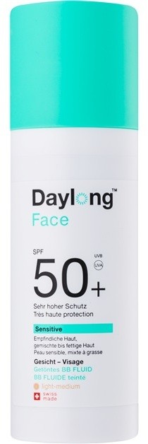 Daylong Sensitive tonizáló napozó folyadék SPF 50+ árnyalat Light-Medium 50 ml