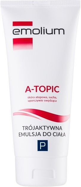 Emolium Body Care A- topic emulzió testre háromszoros hatással száraz és atópiás bőrre  200 ml